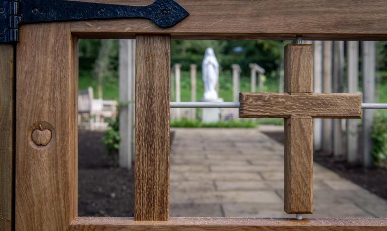 Gates to the Marian Garden at Ampleforth Abbey