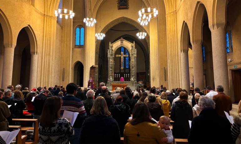 Ampleforth Abbey Church at Christmas